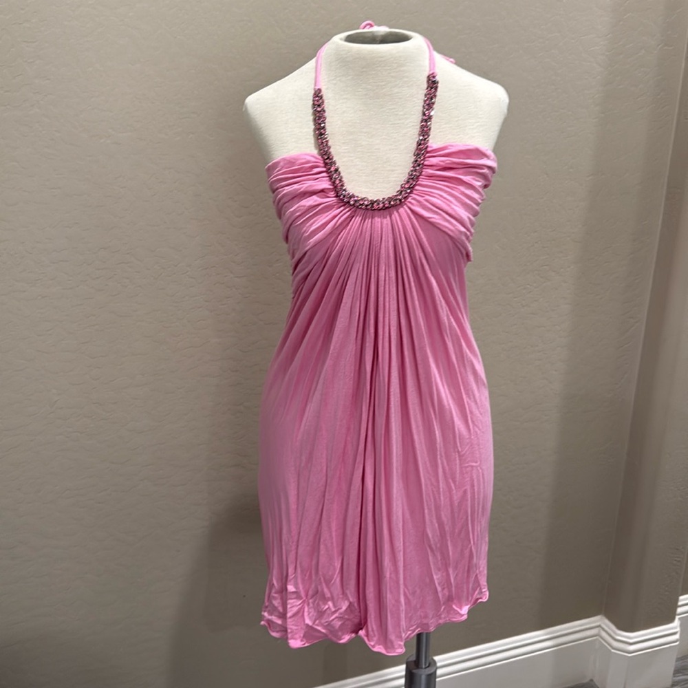 Pink Halter Sky Dress - Lg.